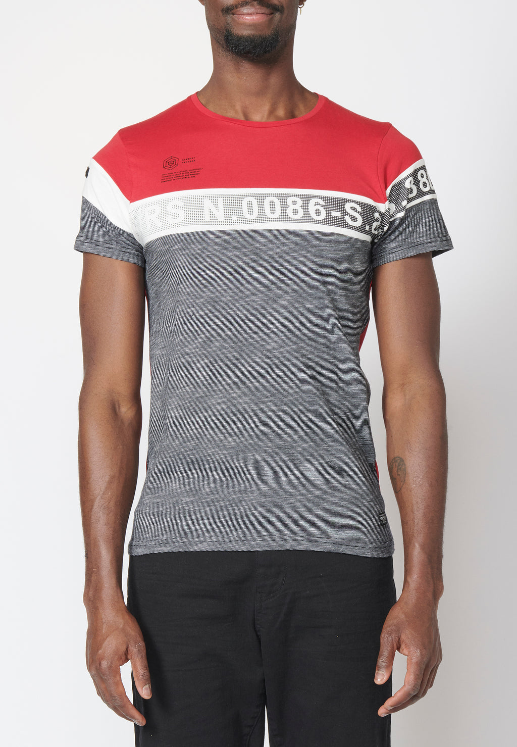 Samarreta de màniga curta amb combinació 100% cotó per a Home