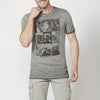 T-shirt à manches courtes avec imprimé sur le devant 100% coton | tendance actuelle