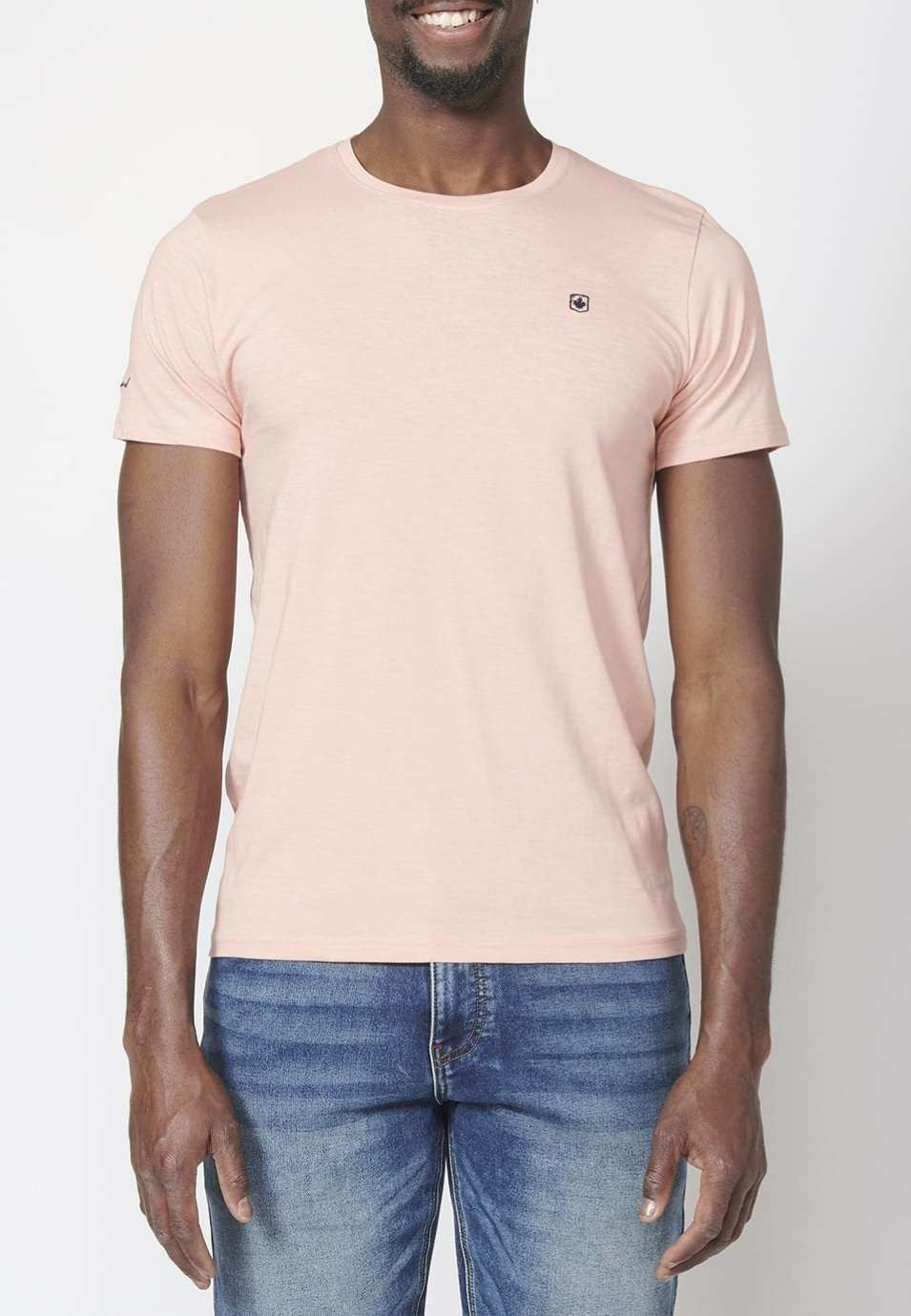 Herren-Basic-Kurzarm-T-Shirt mit aufgesticktem Logo – Koroshi