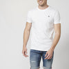 T-shirt basic a maniche corte con stampa logo sul lato, 100% cotone | La moda urbana