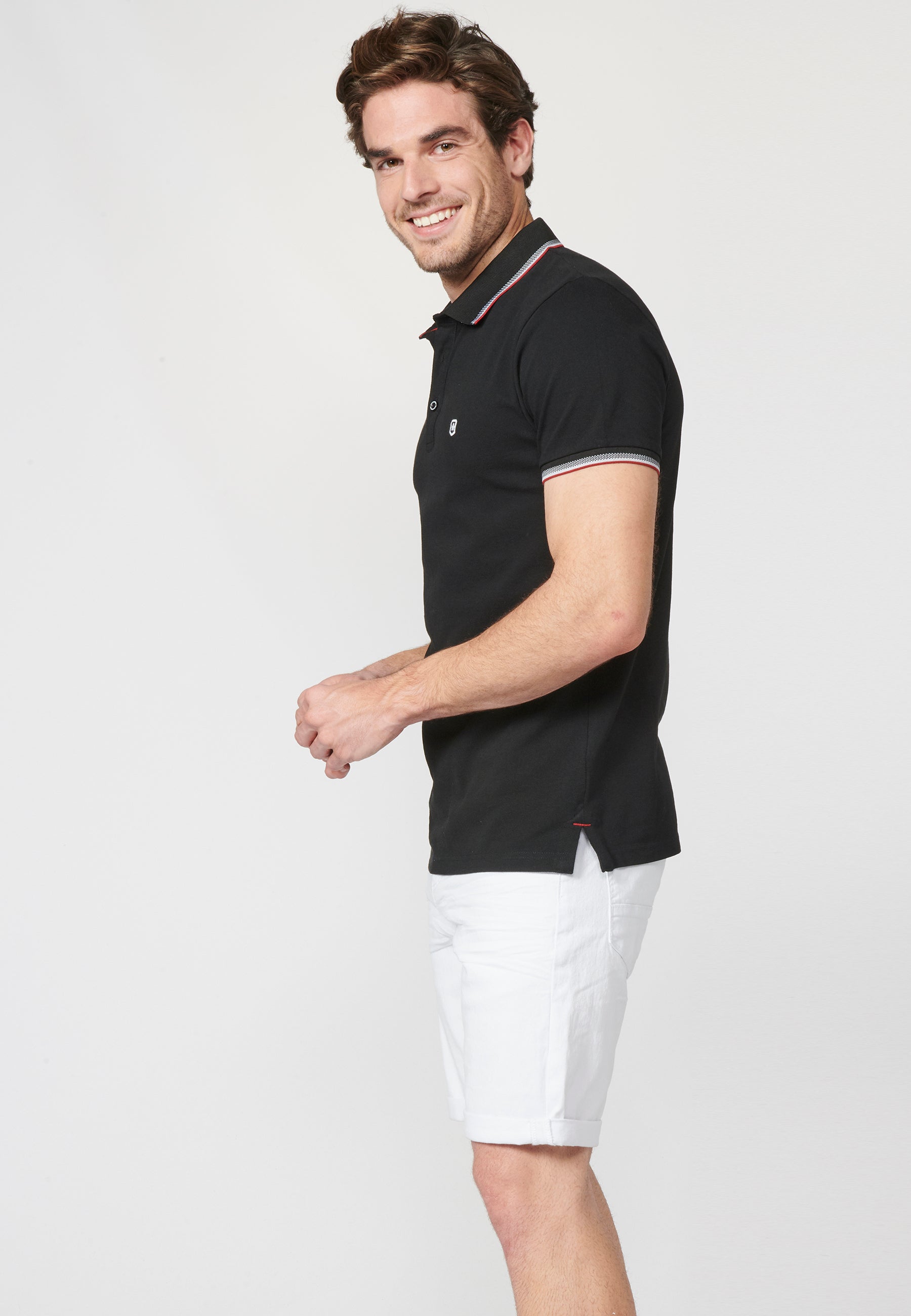 Polo de manga corta de algodón para hombre | ropa casual