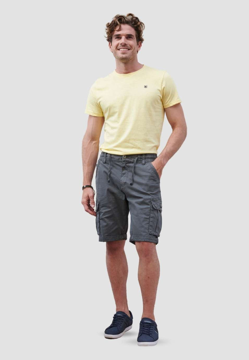 Men's Cargo Bermuda Shorts 7 Pockets Elastic Waist – Koroshi