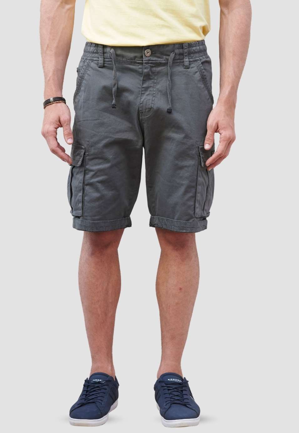 Bermuda Cargo Homme 7 Poches Taille Élastique – Koroshi
