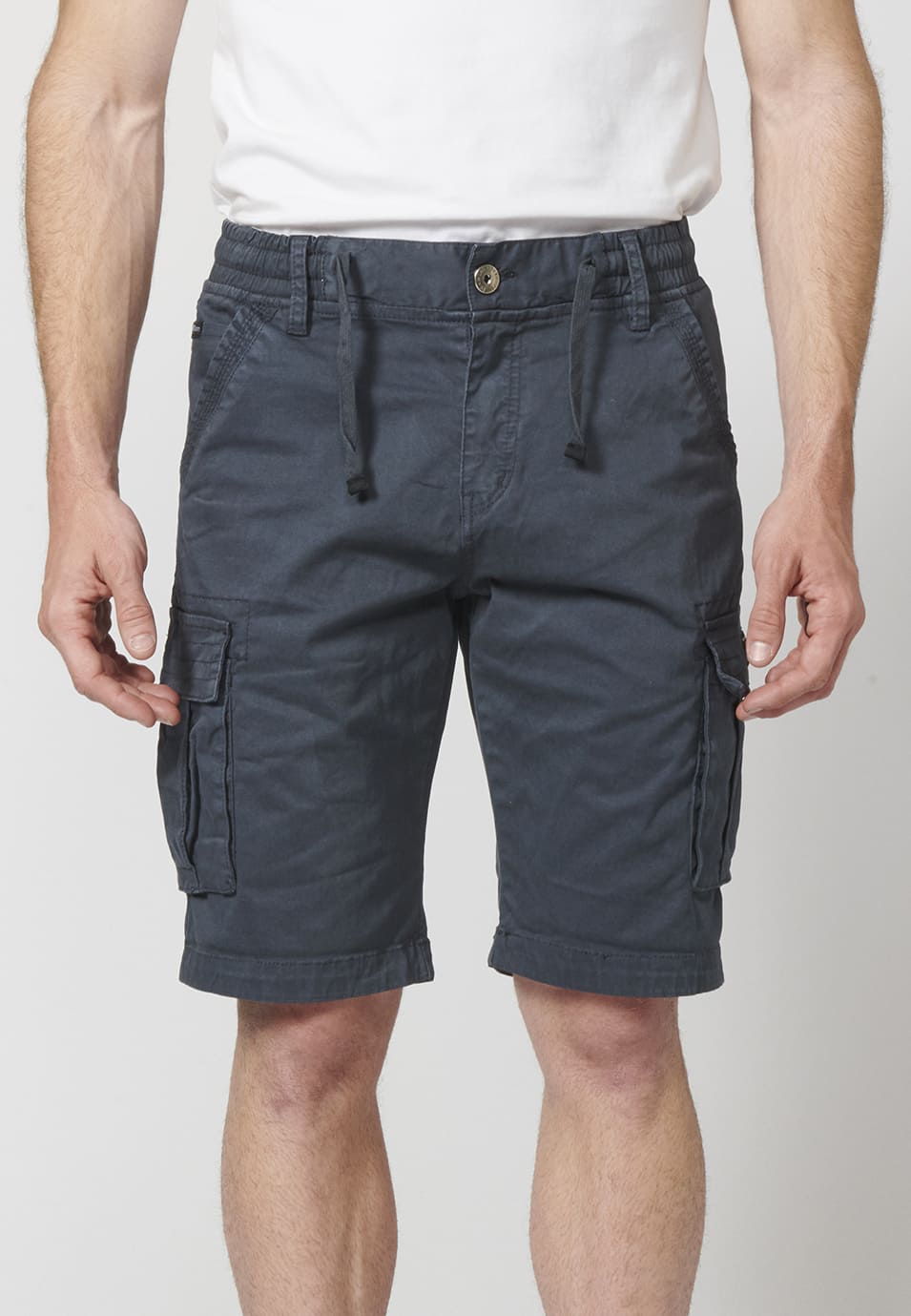 Short cargo homme 7 poches marine - Koroshi 2211PS12