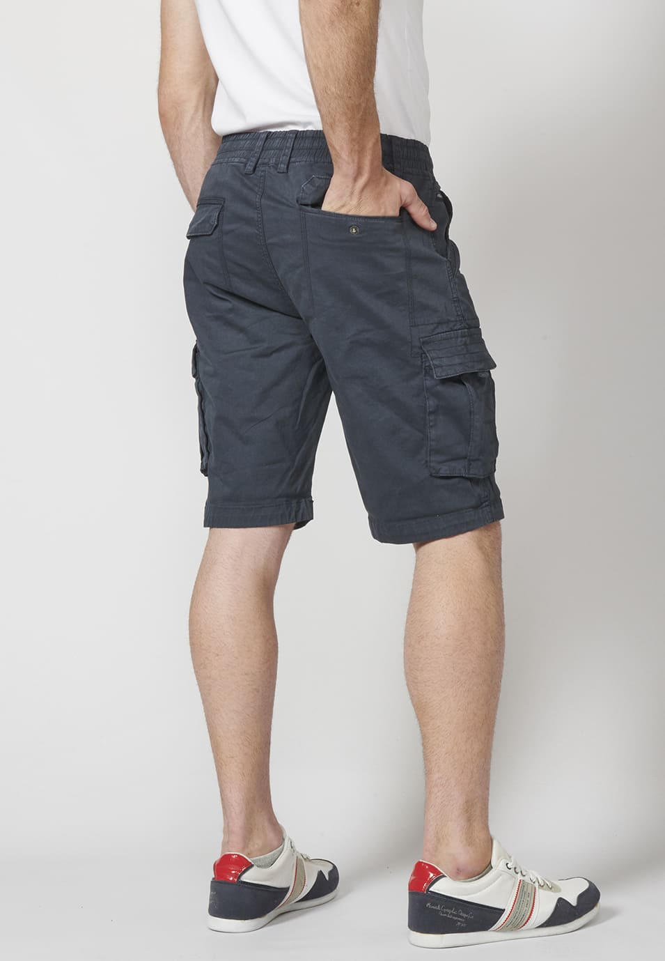 Short cargo homme 7 poches marine - Koroshi 2211PS12
