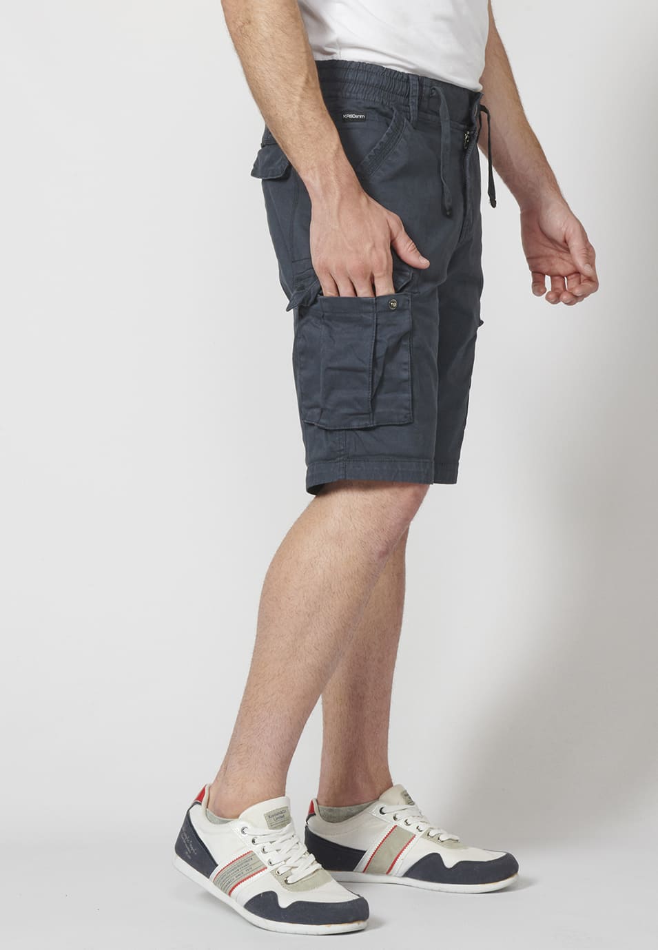 Short cargo homme 7 poches marine - Koroshi 2211PS12