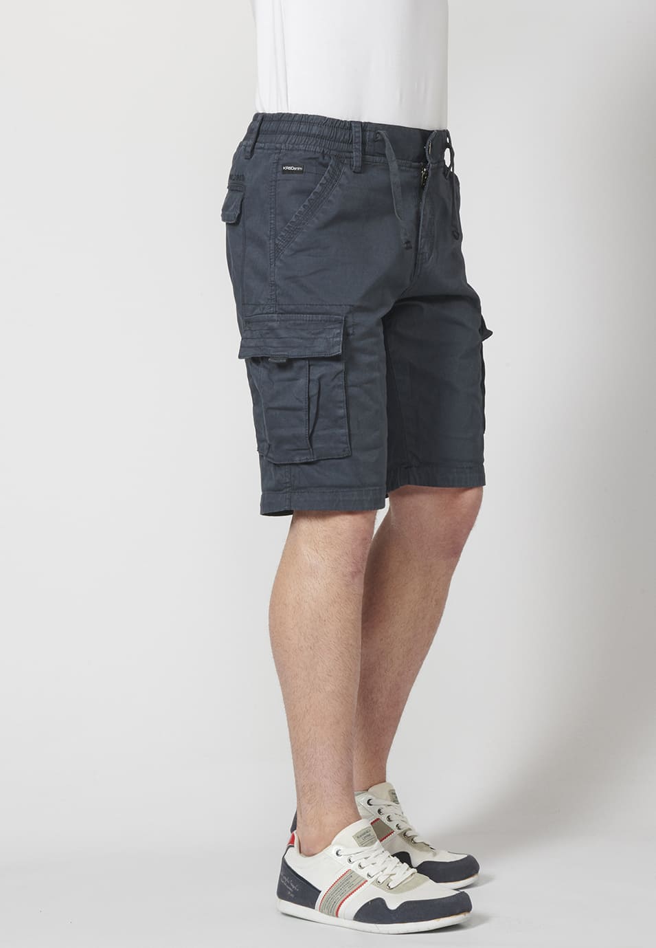 Short cargo homme 7 poches marine - Koroshi 2211PS12