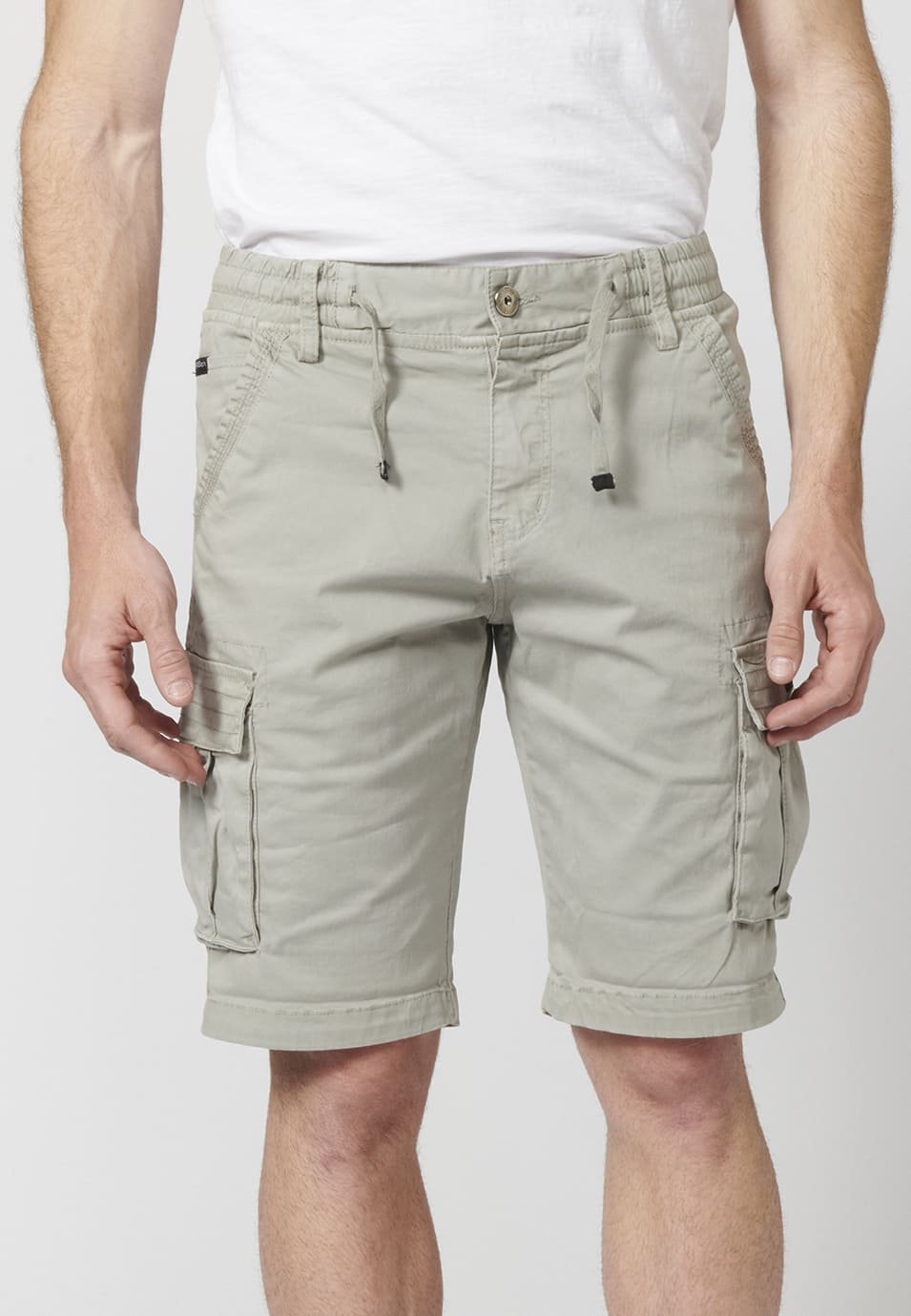 Short cargo homme 7 poches pierre - Koroshi 2211PS12