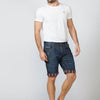 Regular fit denim shorts with seven pockets and worn effect, 100% cotton | urban fashion