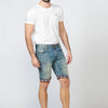 Regular fit denim shorts with six pockets and worn and torn effect, 100% cotton | style and comfort