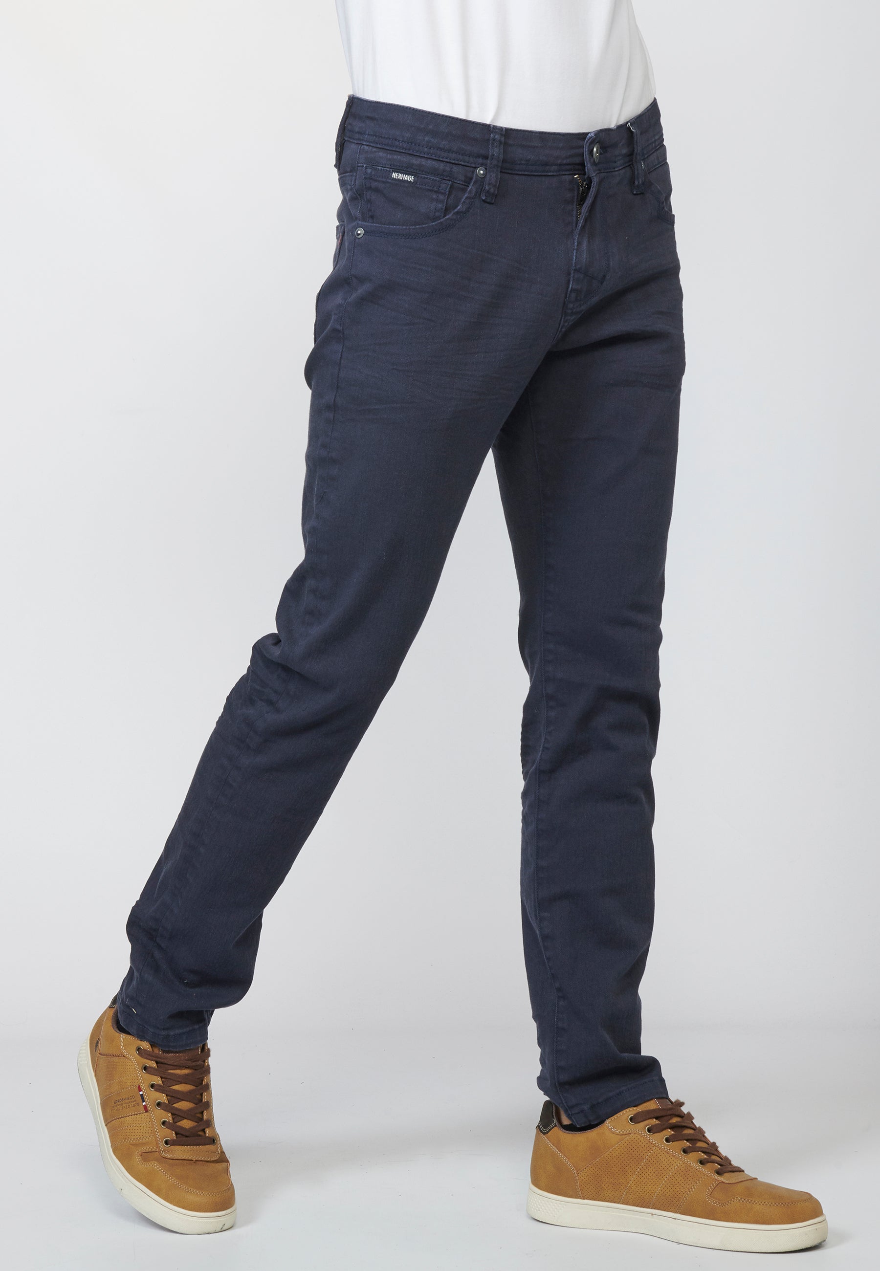 Pantalons texans regular fit home blau navy - Koroshi 2211PT01