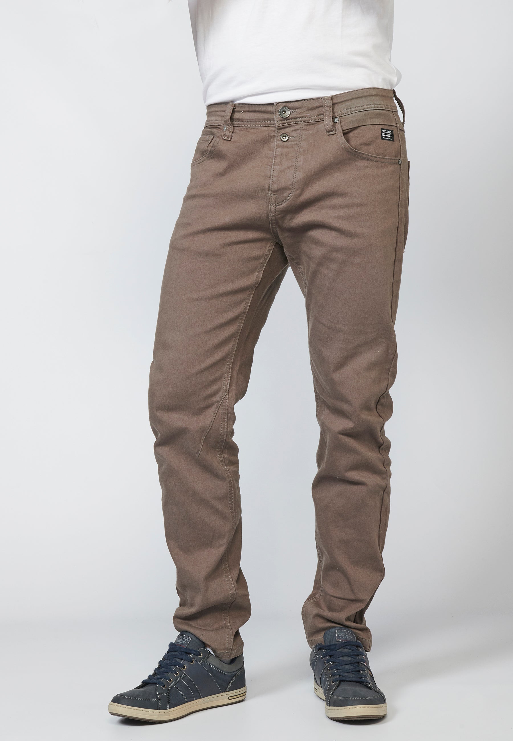 Pantalon long, jean coupe fuselée avec cinq poches pour homme