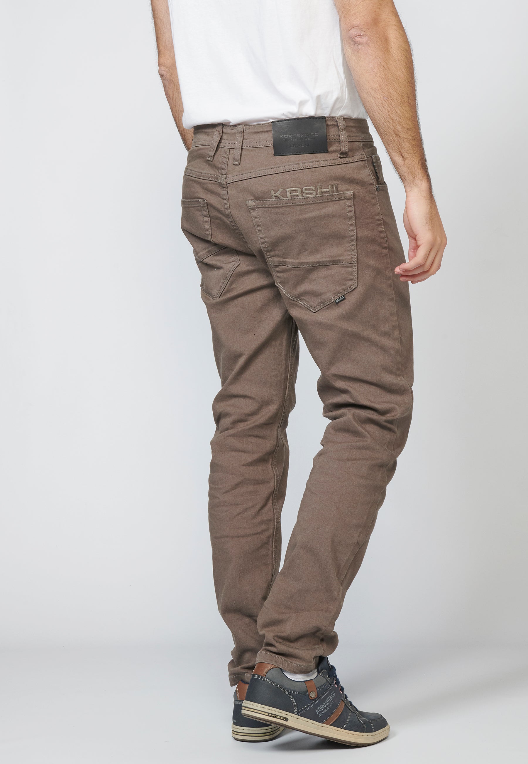 Pantalons llargs, texans tapered fit amb cinc butxaques per a home