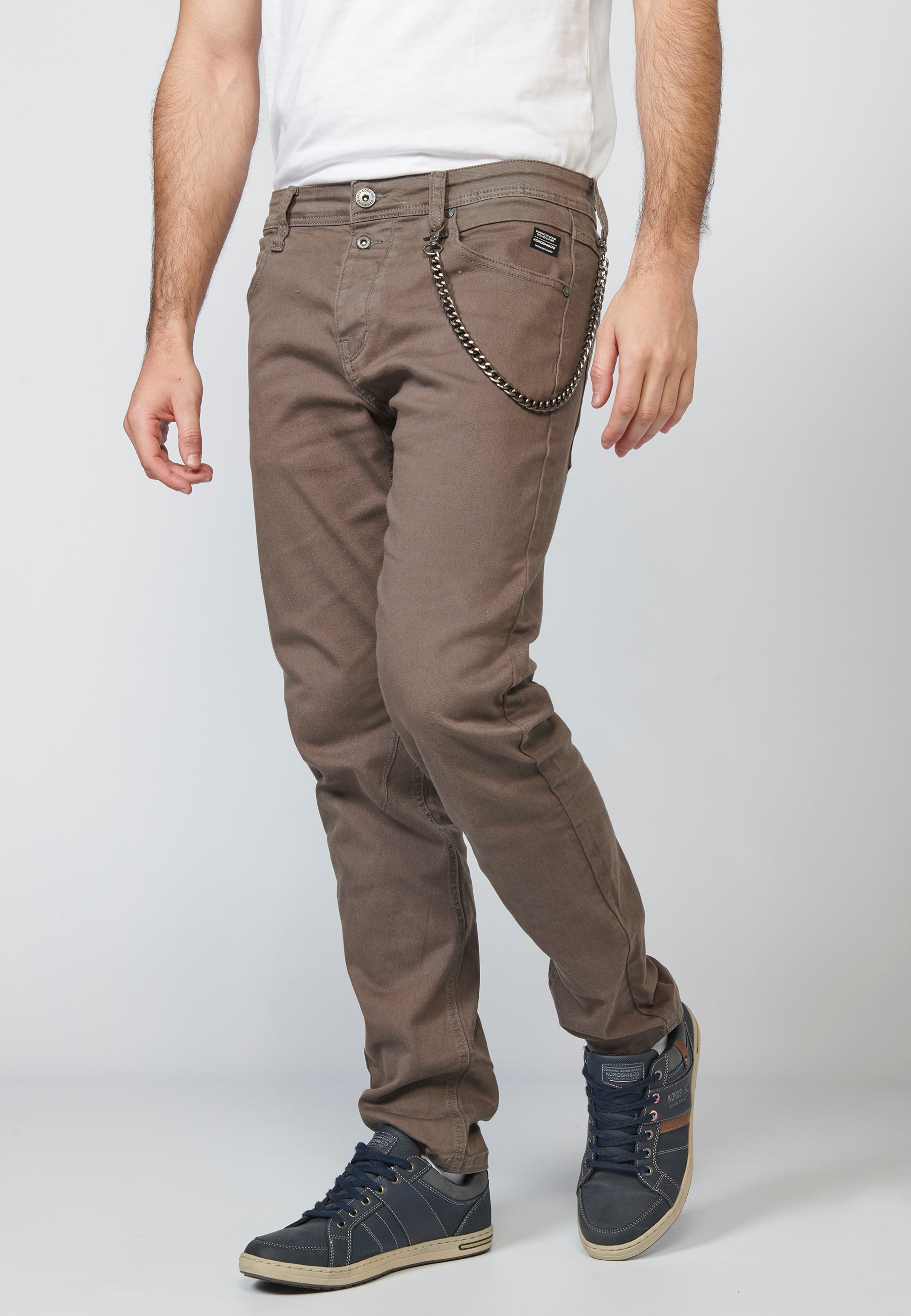 Pantalons llargs, texans tapered fit amb cinc butxaques per a home