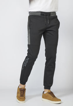 Pantalon jogger cintura elastica hombre negro - Koroshi 2211PT93