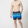 Men's swimsuit / gradient striped print