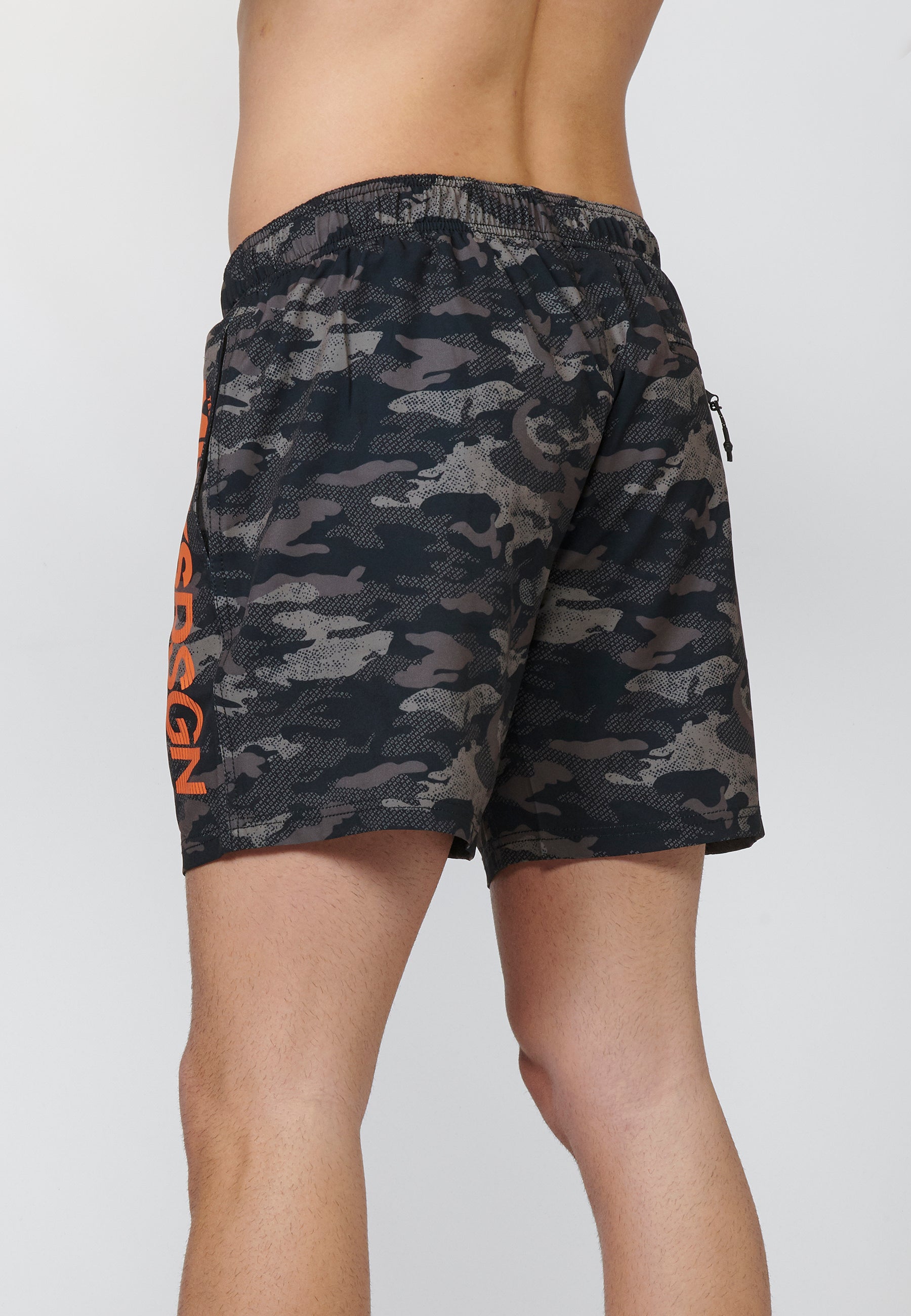 Short camouflage kaki homme - Koroshi 2211WA07