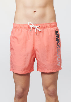 Banyador curt home llis amb logo coral - Koroshi 2211WA20
