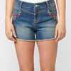 Short shorts with ethnic embroidered details | casual clothing