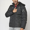 Chaqueta acolchada para Hombre con solapa y cuello con capucha