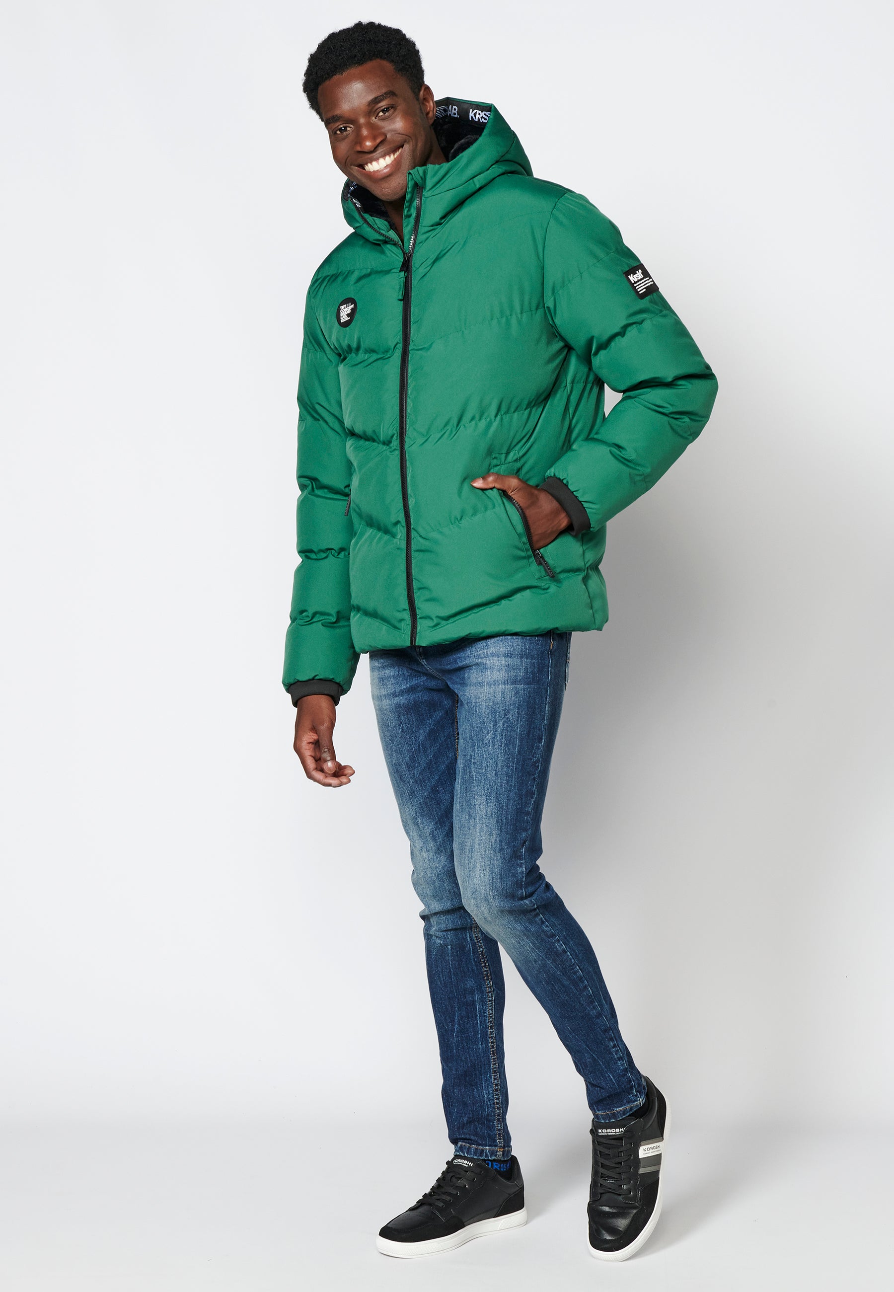 Veste matelassée à capuche pour homme