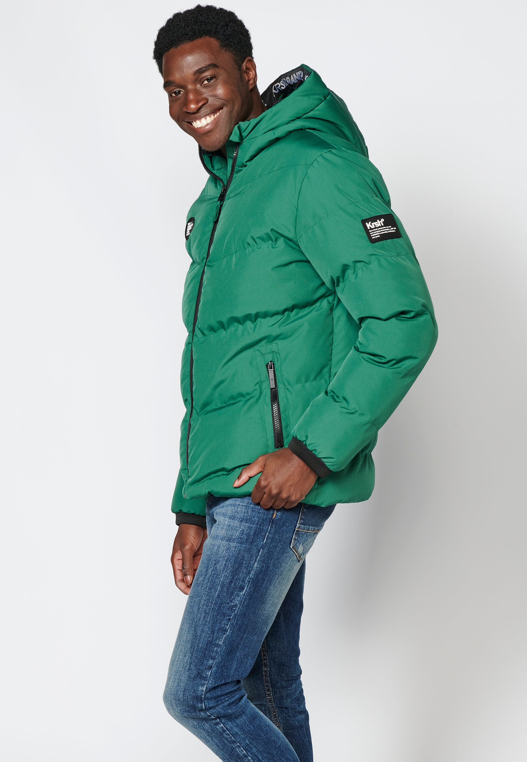 Veste matelassée à capuche pour homme