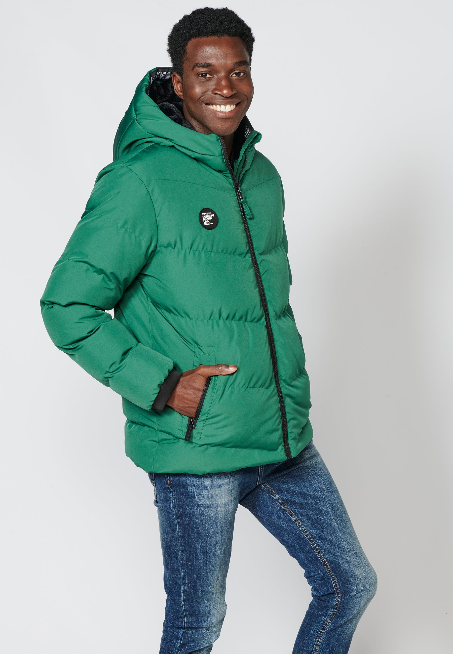 Veste matelassée à capuche pour homme