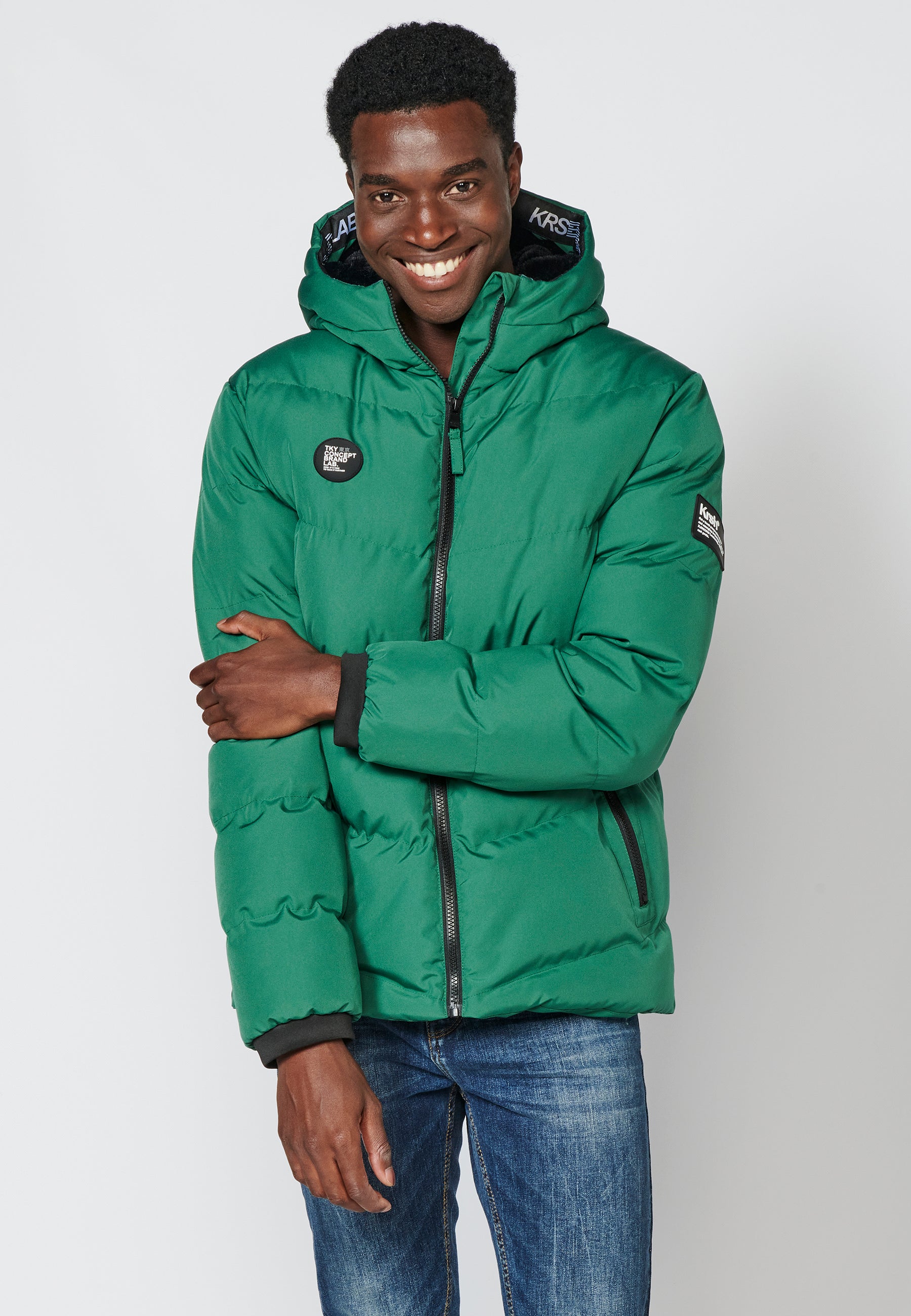 Chaqueta Cazadora acolchada con capucha para Hombre