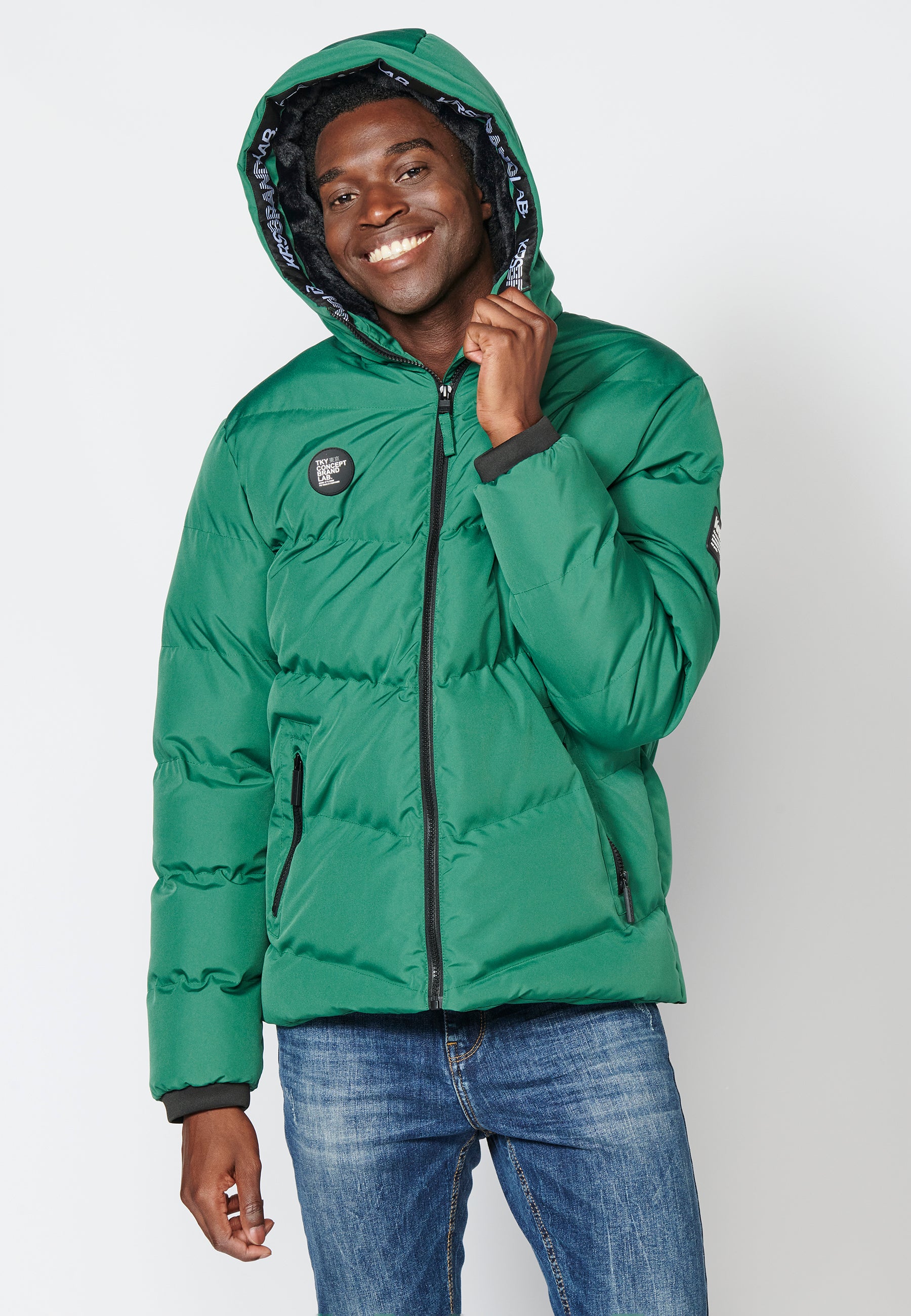 Chaqueta Cazadora acolchada con capucha para Hombre