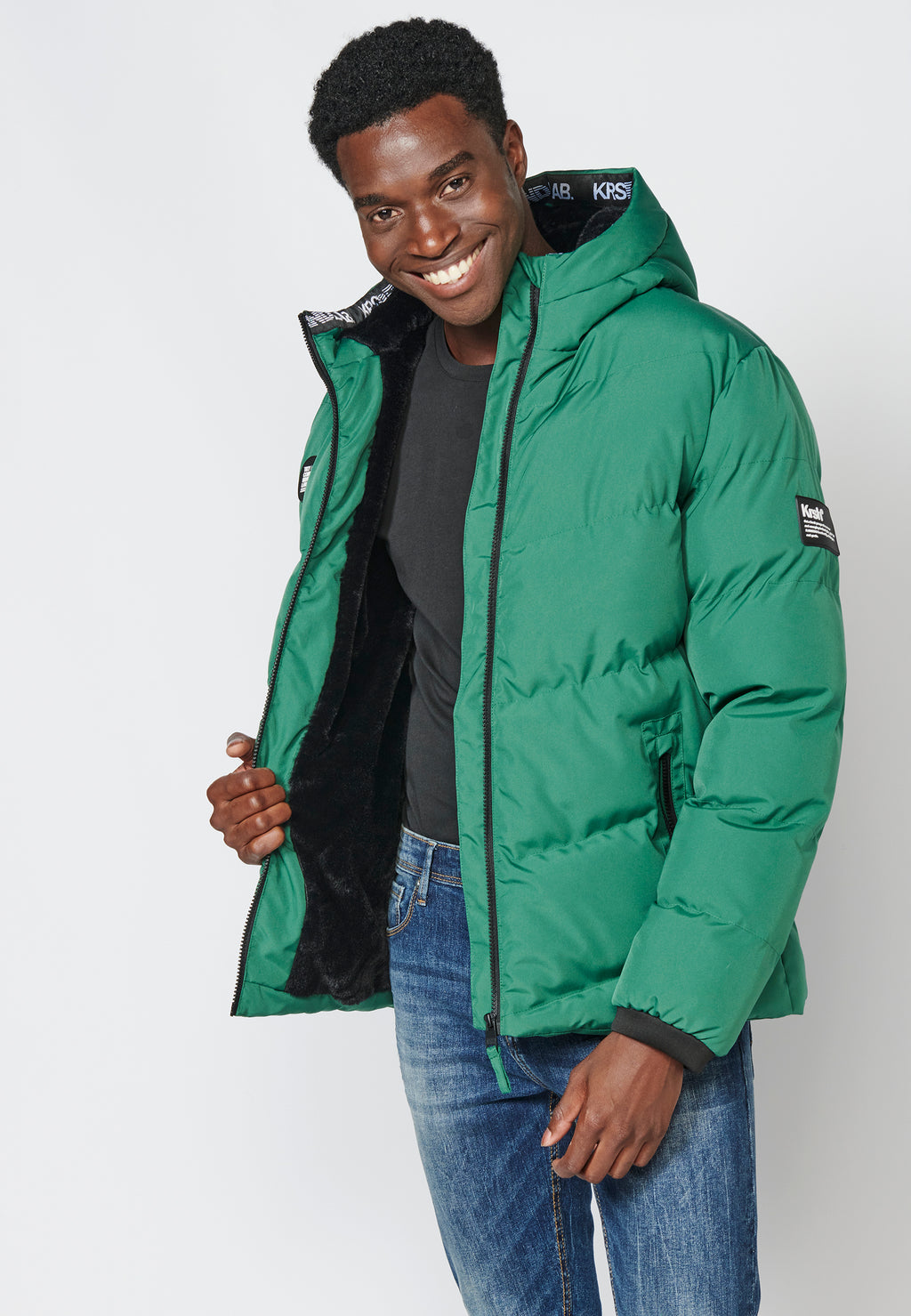 Chaqueta Cazadora acolchada con capucha para Hombre