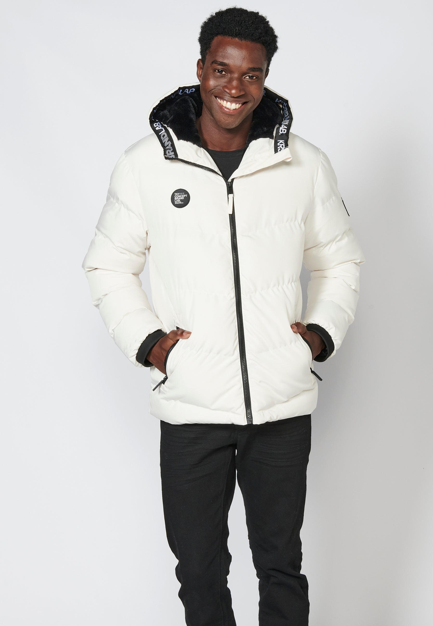 Chaqueta Cazadora acolchada con capucha para Hombre