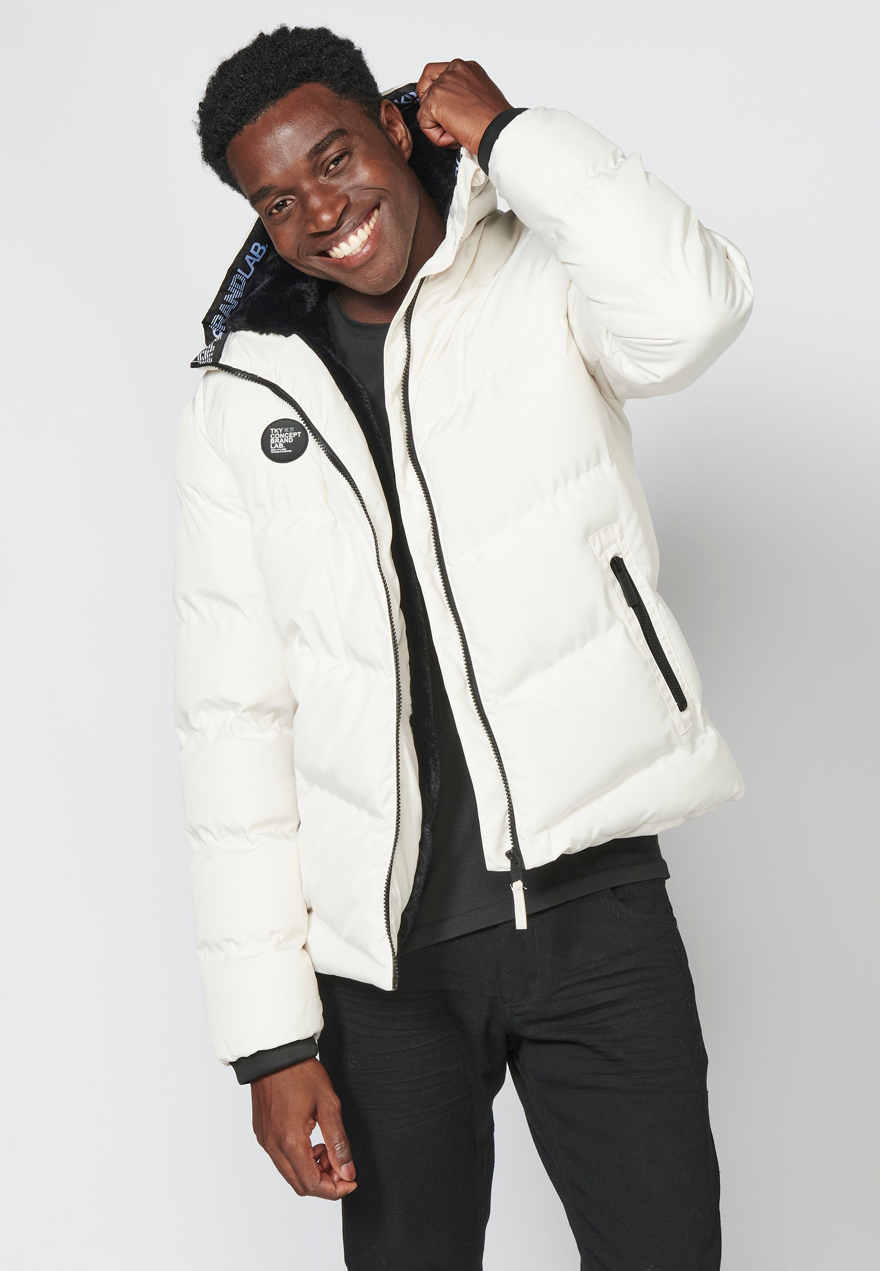 Chaqueta Cazadora acolchada con capucha para Hombre