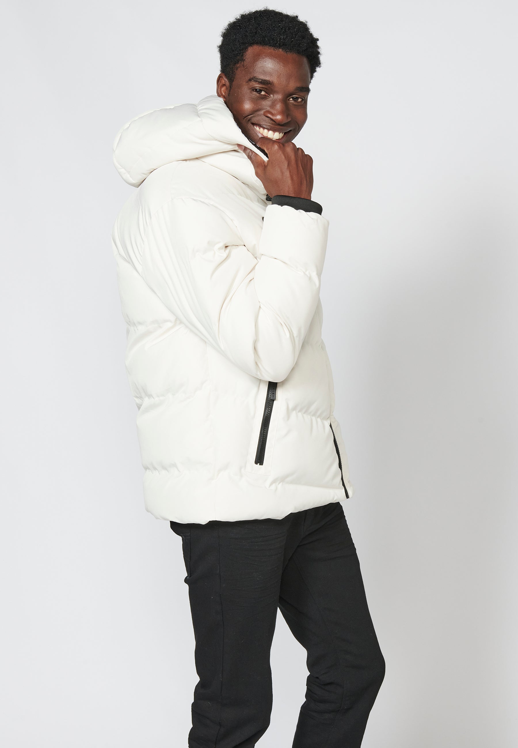 Chaqueta Cazadora acolchada con capucha para Hombre