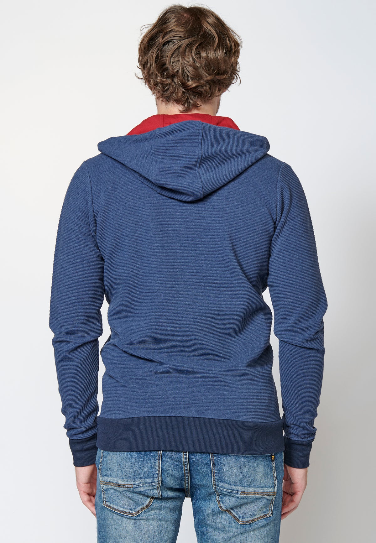 Chaqueta Sudadera Con Capucha Y Cremallera Para Hombre - Color Navy, Estilo Urbano, Abrigo Ligero
