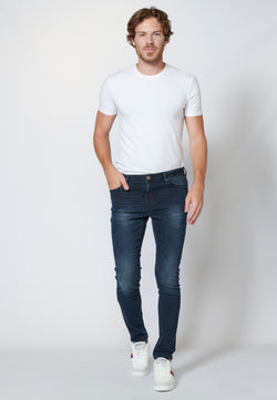 Pantalon jeans super skinny hombre azul oscuro - Koroshi 2221PT24