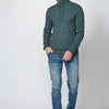 Herren-Pullover aus Baumwolle mit Stehkragen und langen Ärmeln