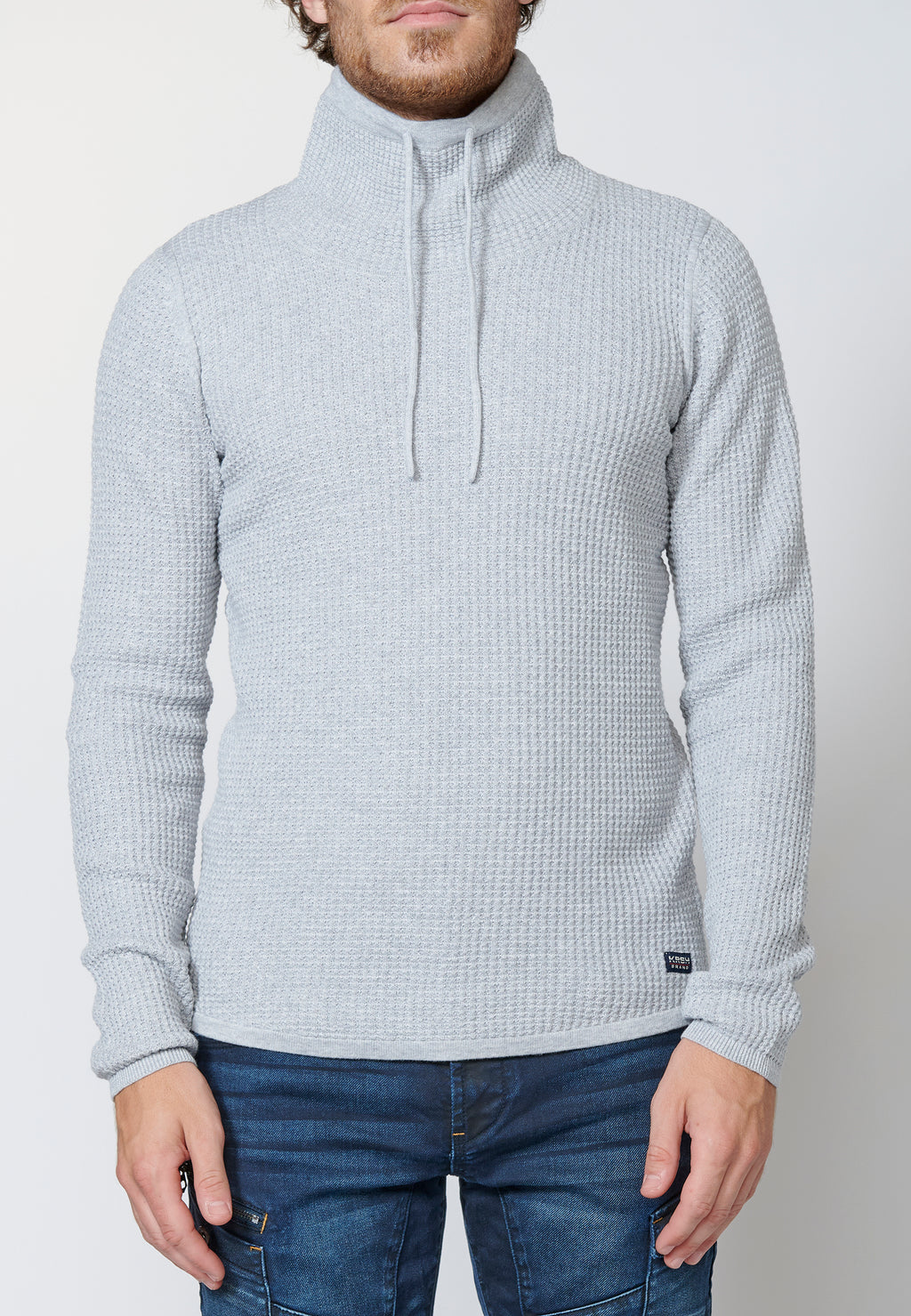 Men's High Neck Long Sleeve Cotton Sweater