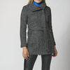 Long coat with lining and adjustable waist for Women