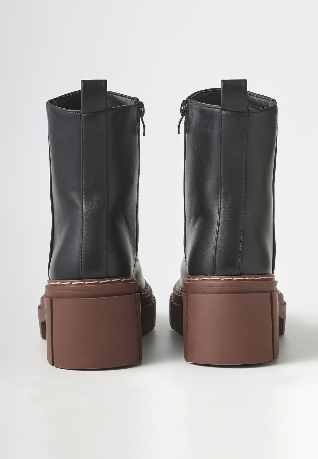 Botines negros con interior forrado para mujer efecto piel | moda actual