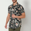 Camisa de manga corta con estampado tropical para hombre | Ropa Casual