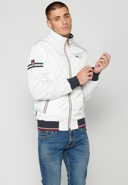 Men's white long-sleeved technical jacket - Koroshi 2311JA12