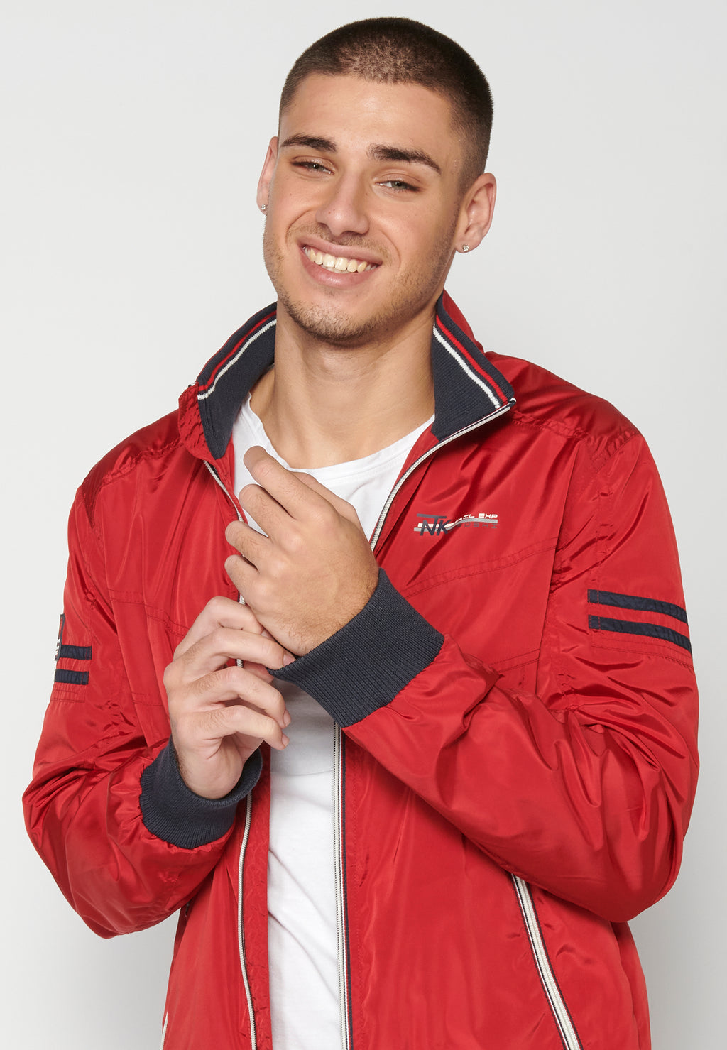 Chaqueta cazadora técnica manga larga hombre roja - Koroshi 2311JA12