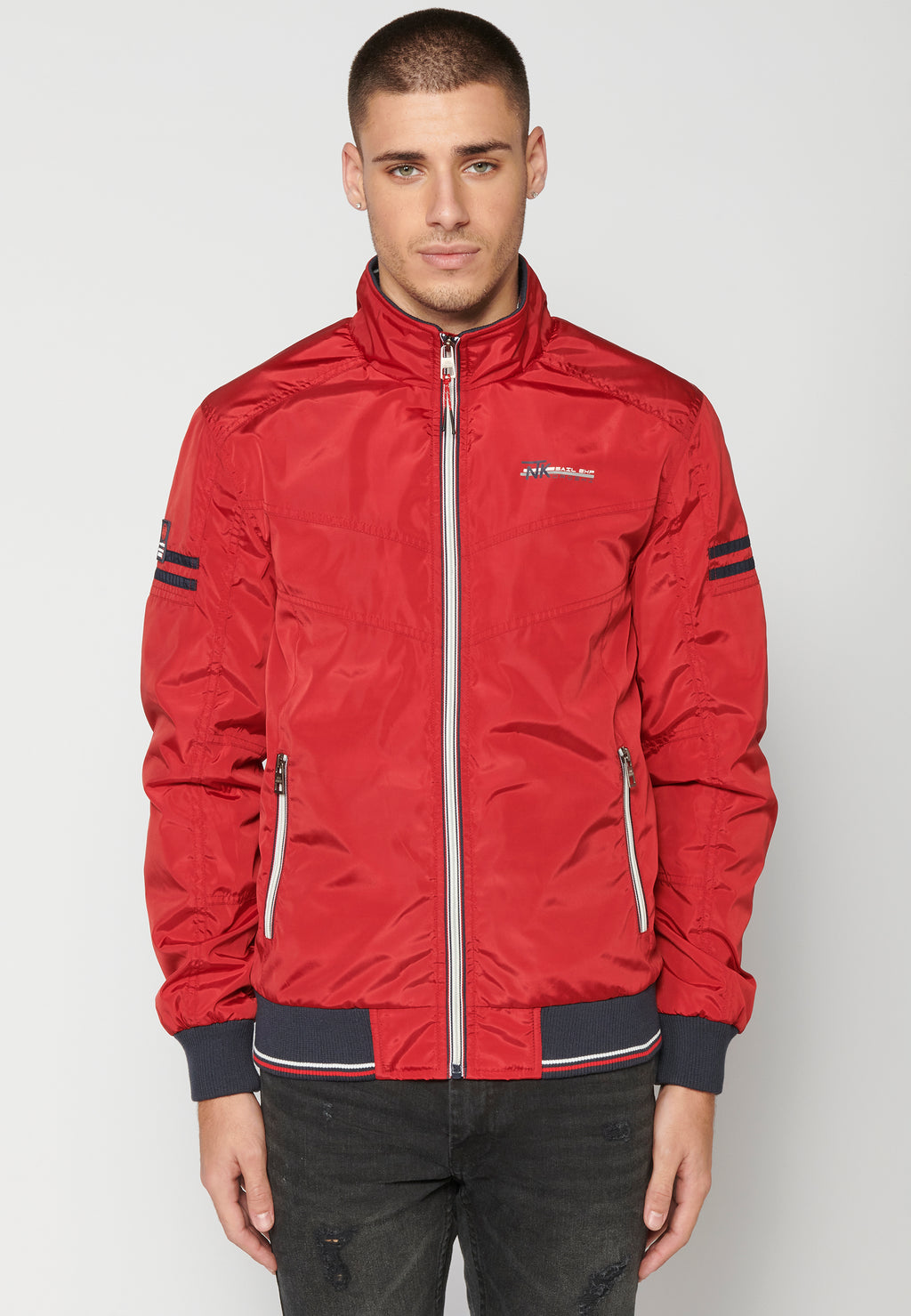 Chaqueta cazadora técnica manga larga hombre roja - Koroshi 2311JA12