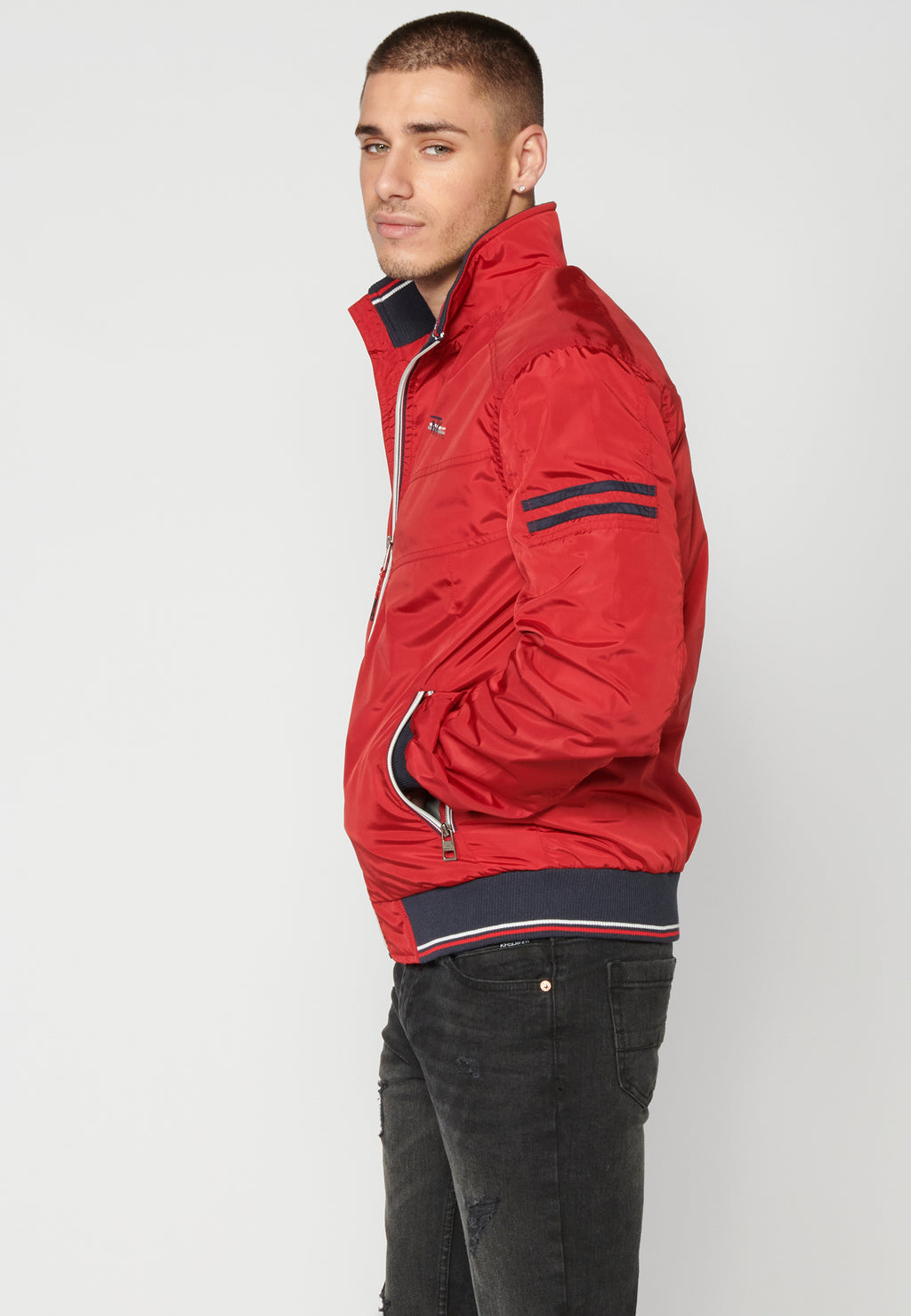 Chaqueta cazadora técnica manga larga hombre roja - Koroshi 2311JA12