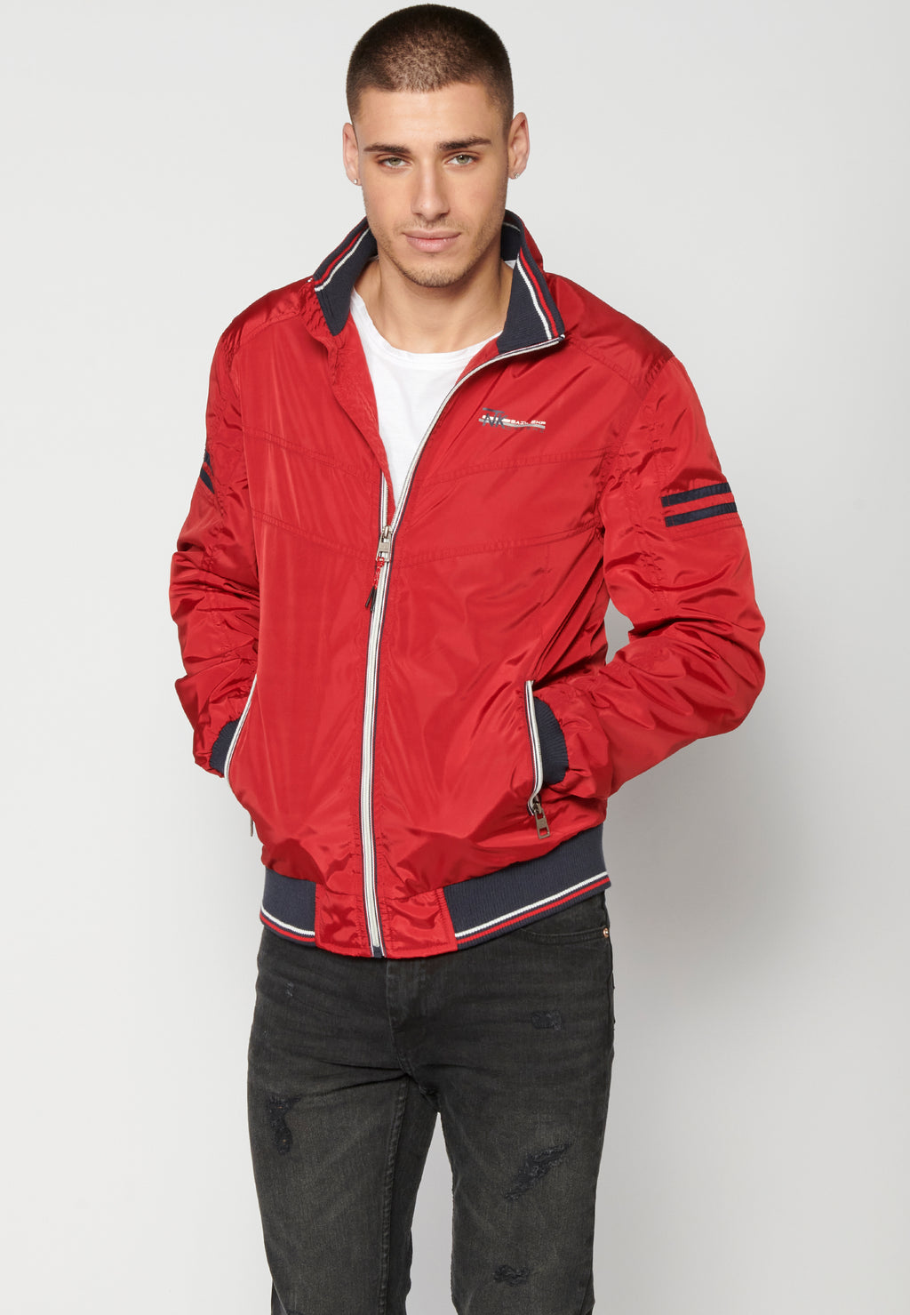Chaqueta cazadora técnica manga larga hombre roja - Koroshi 2311JA12
