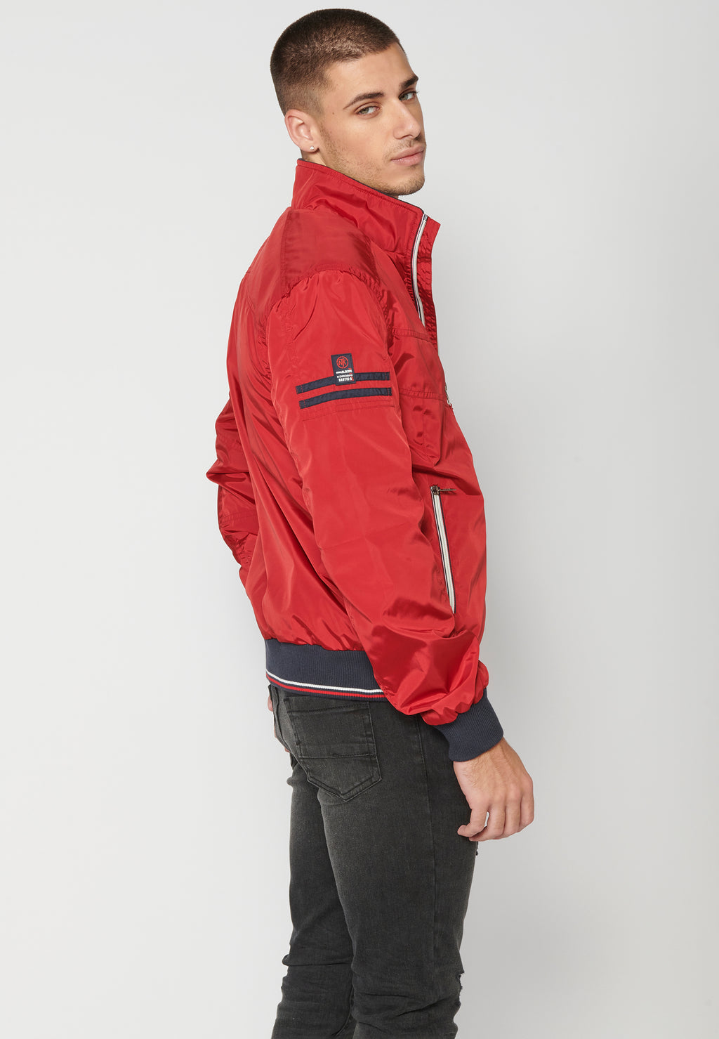 Chaqueta cazadora técnica manga larga hombre roja - Koroshi 2311JA12