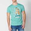 T-shirt a maniche corte in cotone menta da uomo | Abbigliamento casual