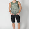 Men's Chest Printed Cotton Tank Top | Casual Clothing
