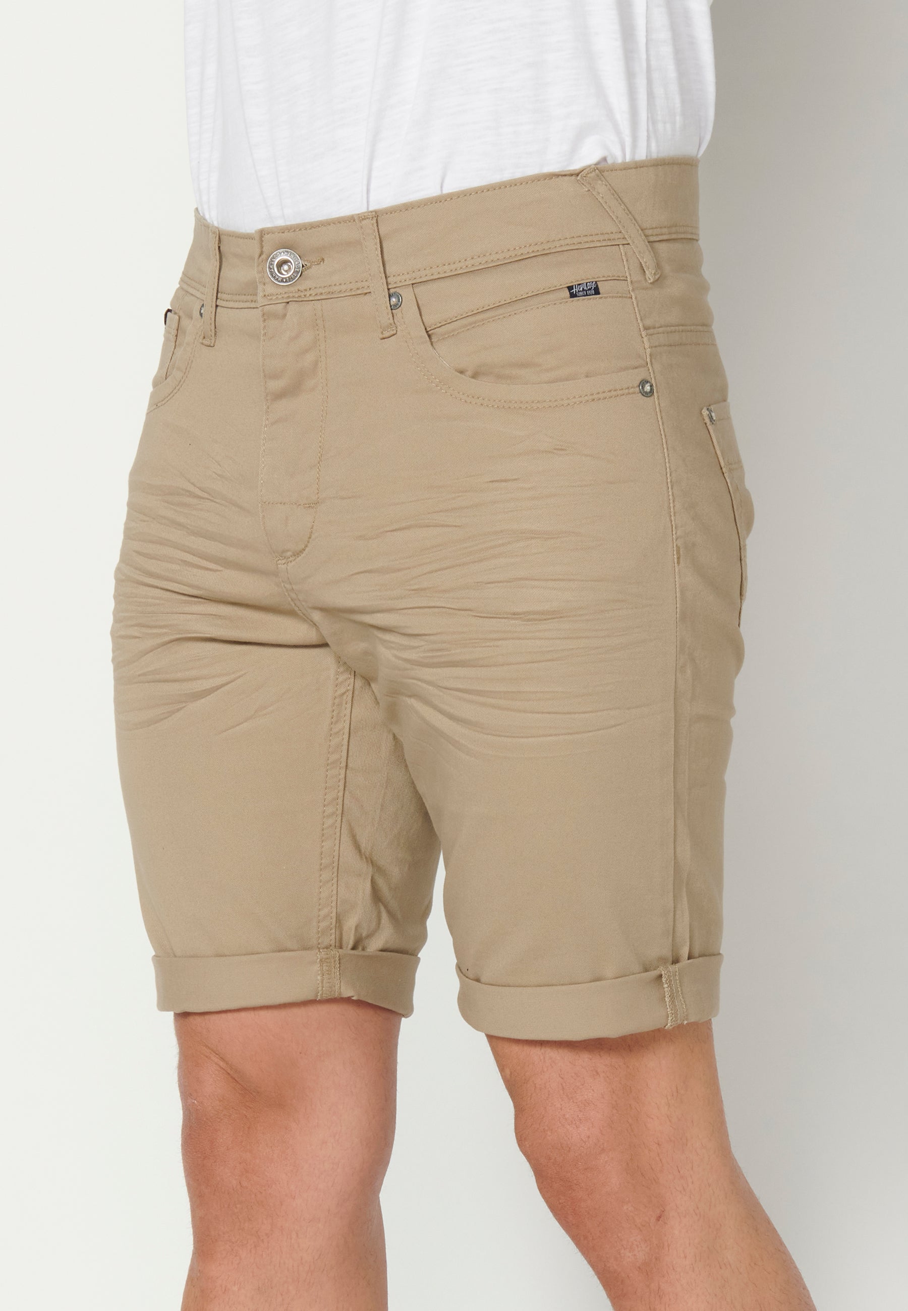 Bermuda acabat tornada 5 butxaques home camel - Koroshi 2311PS00