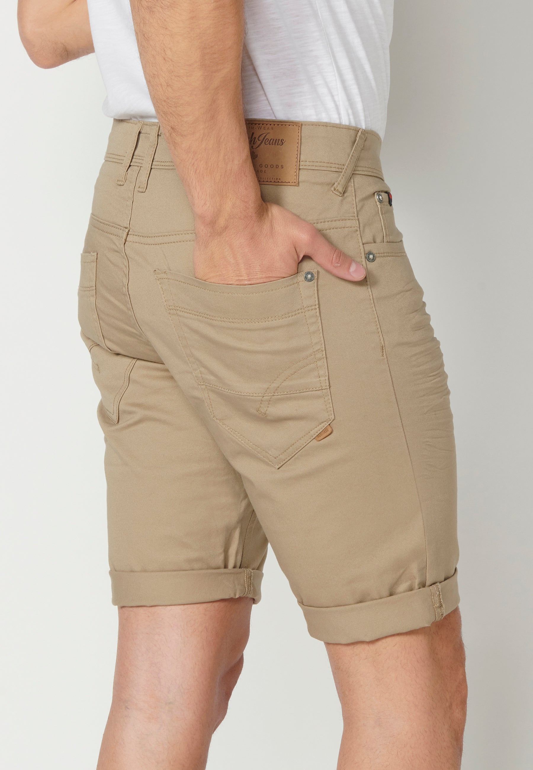 Bermuda acabat tornada 5 butxaques home camel - Koroshi 2311PS00